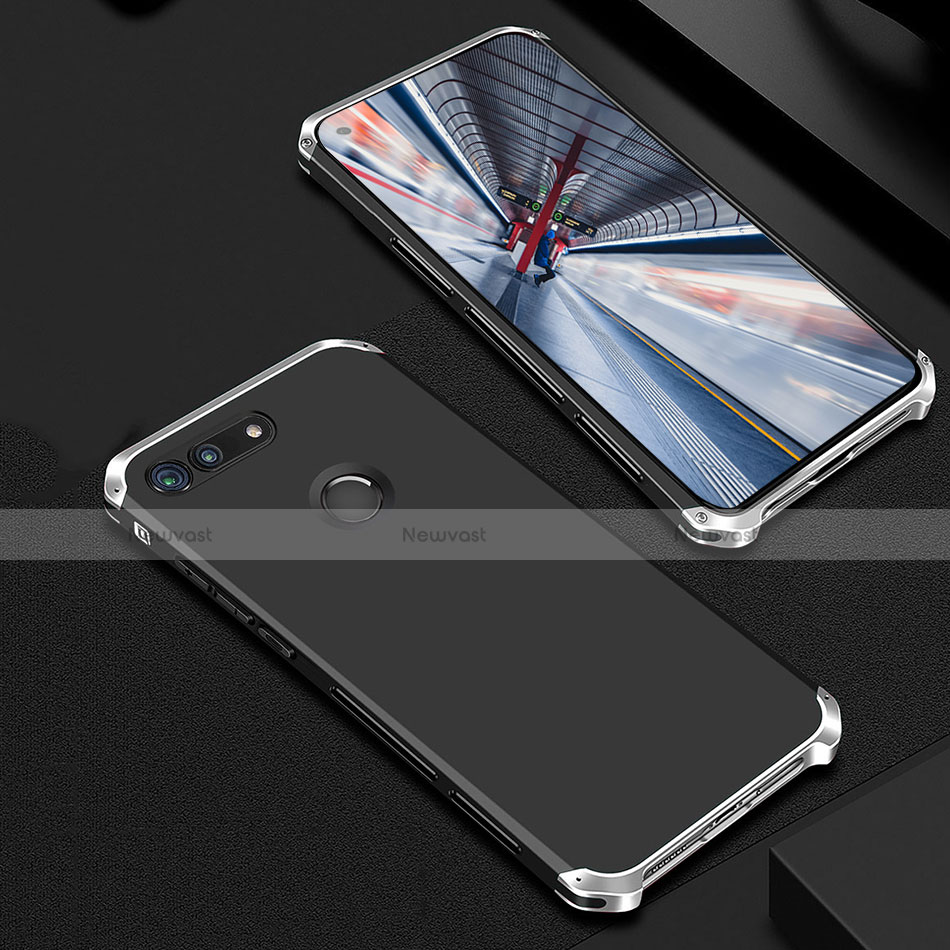 Luxury Metal Frame and Plastic Back Cover Case M01 for Huawei Honor V20 Silver