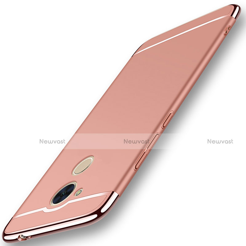 Luxury Metal Frame and Plastic Back Cover Case M01 for Huawei Honor V9 Play Rose Gold