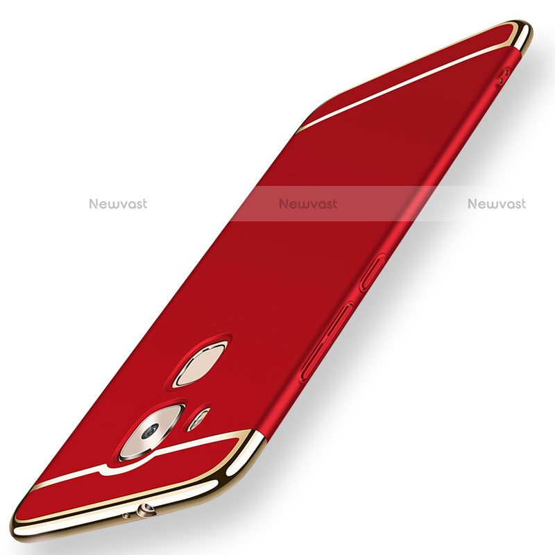 Luxury Metal Frame and Plastic Back Cover Case M01 for Huawei Mate 7 Red