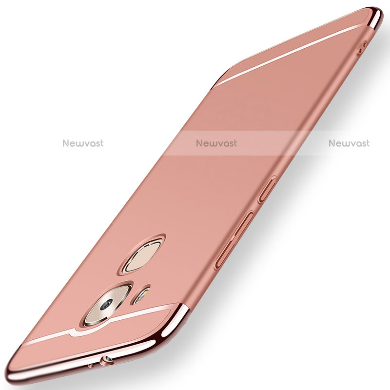 Luxury Metal Frame and Plastic Back Cover Case M01 for Huawei Mate 7 Rose Gold