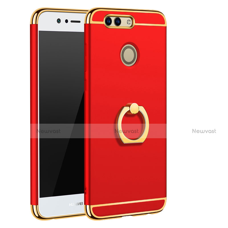 Luxury Metal Frame and Plastic Back Cover Case M01 for Huawei Nova 2 Plus Red