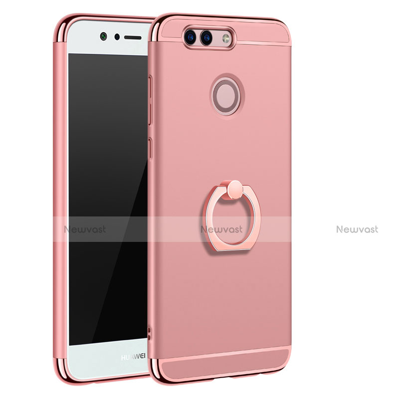 Luxury Metal Frame and Plastic Back Cover Case M01 for Huawei Nova 2 Plus Rose Gold