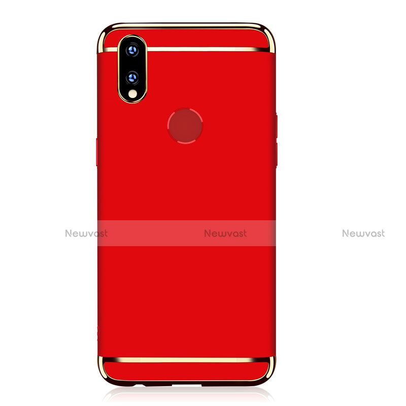 Luxury Metal Frame and Plastic Back Cover Case M01 for Huawei P Smart+ Plus Red