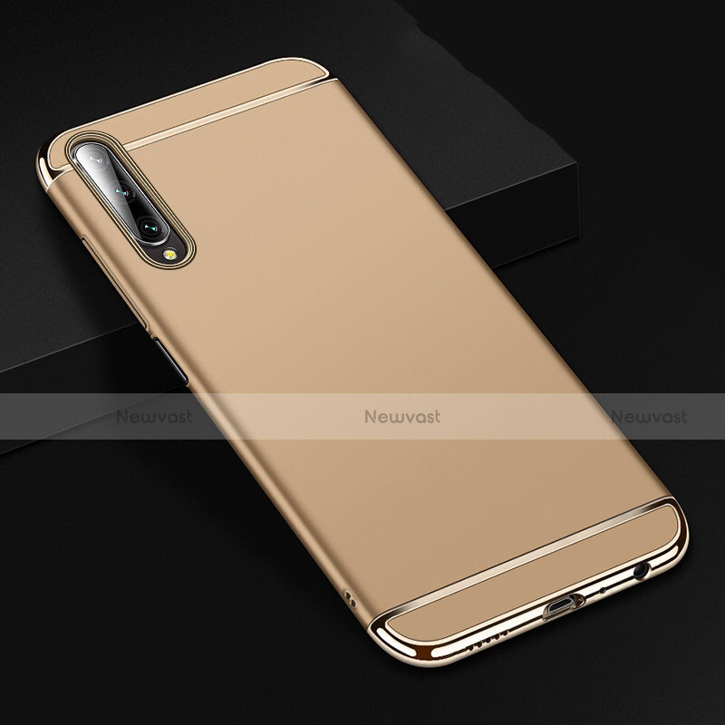 Luxury Metal Frame and Plastic Back Cover Case M01 for Huawei P Smart Pro (2019) Gold