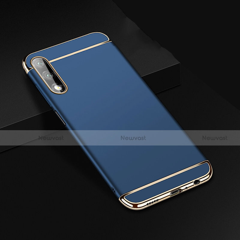 Luxury Metal Frame and Plastic Back Cover Case M01 for Huawei P Smart Z (2019) Blue