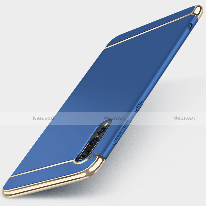 Luxury Metal Frame and Plastic Back Cover Case M01 for Huawei P20 Pro Blue