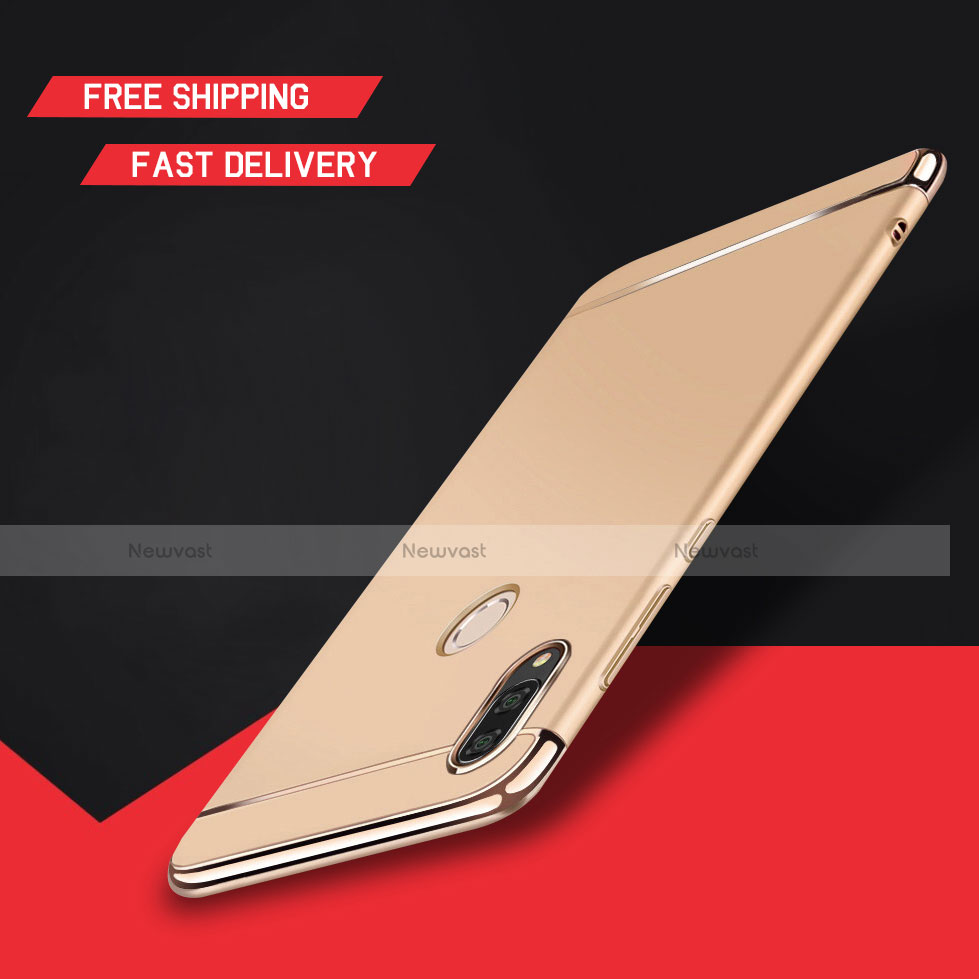 Luxury Metal Frame and Plastic Back Cover Case M01 for Huawei Y9 (2019) Gold