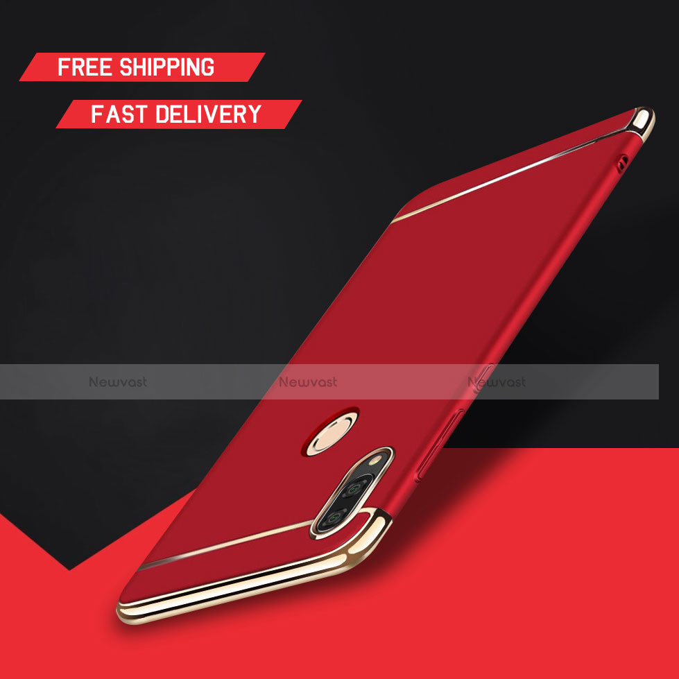 Luxury Metal Frame and Plastic Back Cover Case M01 for Huawei Y9 (2019) Red