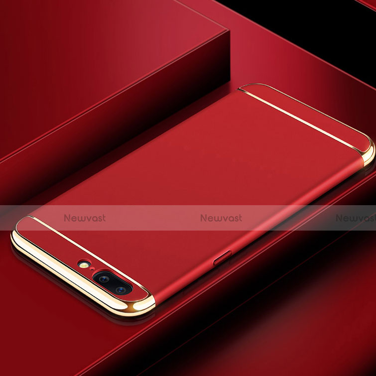 Luxury Metal Frame and Plastic Back Cover Case M01 for OnePlus 5T A5010 Red