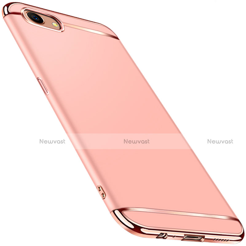 Luxury Metal Frame and Plastic Back Cover Case M01 for Oppo A3 Rose Gold