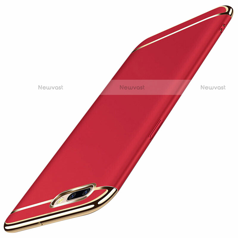 Luxury Metal Frame and Plastic Back Cover Case M01 for Oppo A5 Red