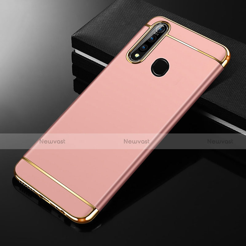 Luxury Metal Frame and Plastic Back Cover Case M01 for Oppo A8 Rose Gold