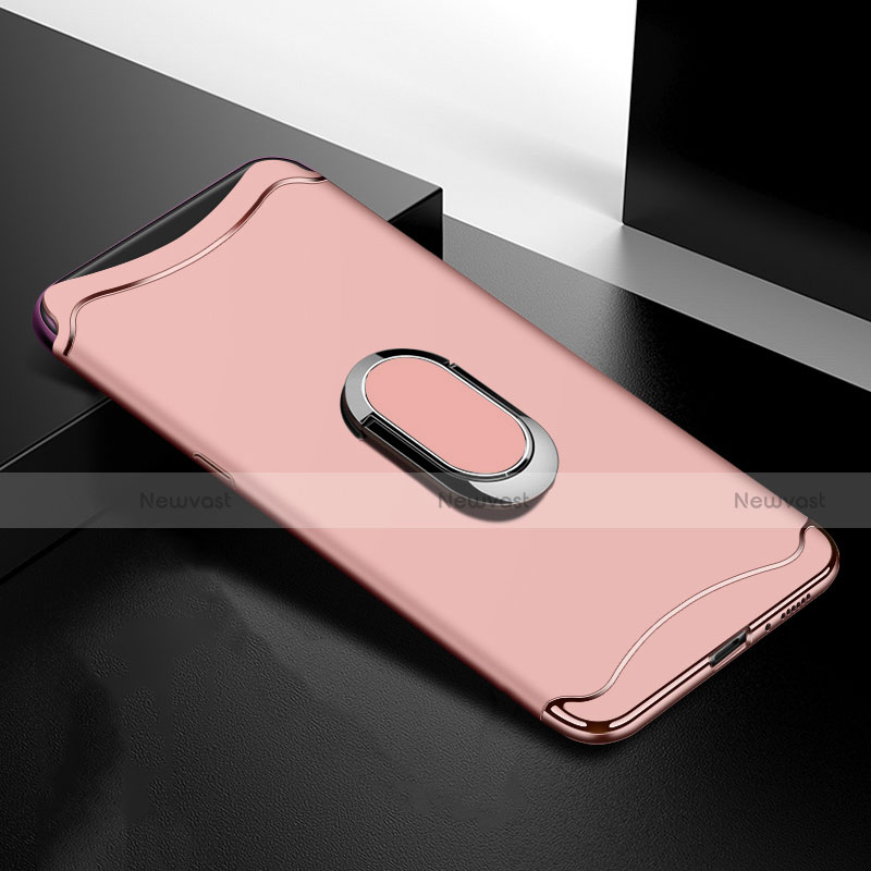 Luxury Metal Frame and Plastic Back Cover Case M01 for Oppo Find X Rose Gold