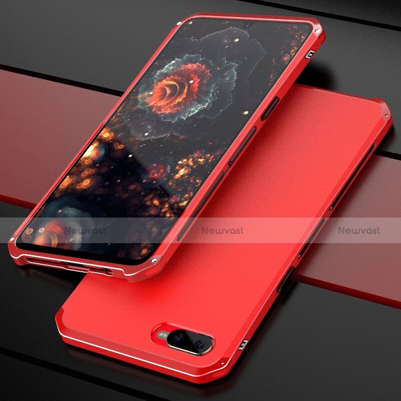 Luxury Metal Frame and Plastic Back Cover Case M01 for Oppo K1 Red