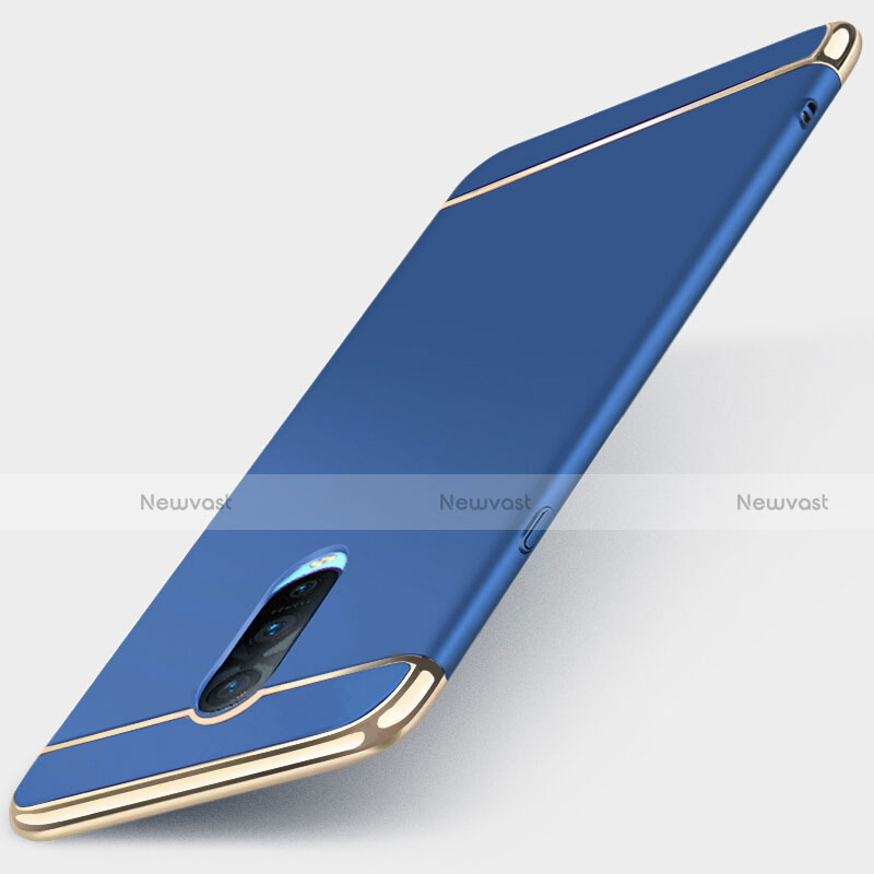 Luxury Metal Frame and Plastic Back Cover Case M01 for Oppo R17 Pro Blue