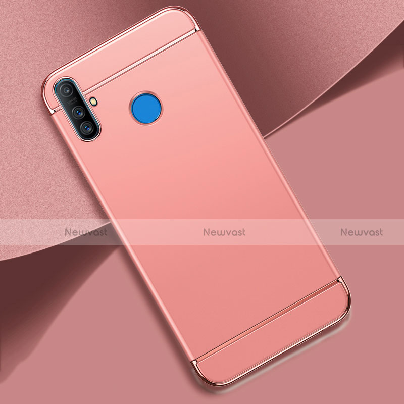 Luxury Metal Frame and Plastic Back Cover Case M01 for Realme C3 Rose Gold