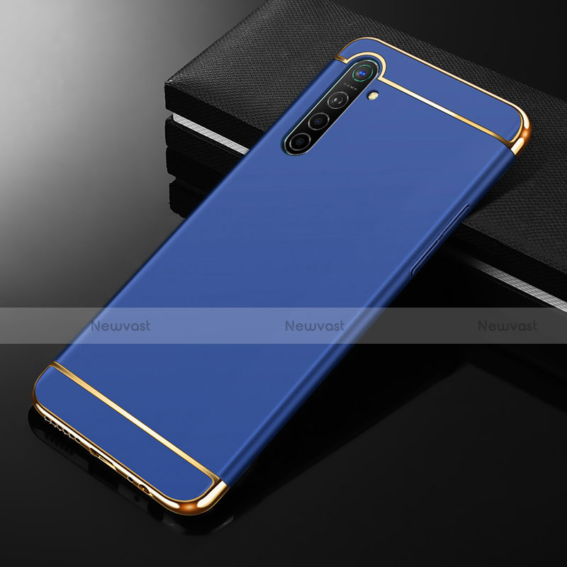 Luxury Metal Frame and Plastic Back Cover Case M01 for Realme X2 Blue