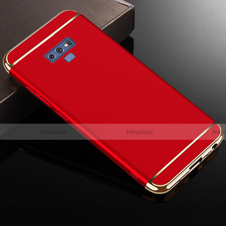 Luxury Metal Frame and Plastic Back Cover Case M01 for Samsung Galaxy Note 9 Red