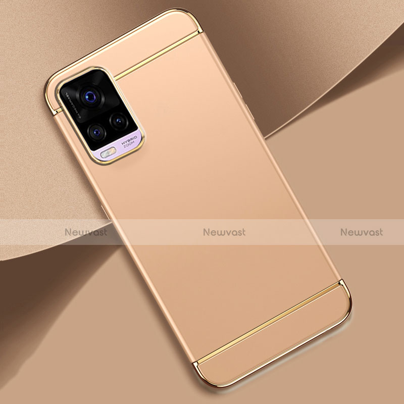 Luxury Metal Frame and Plastic Back Cover Case M01 for Vivo V20 Pro 5G Gold