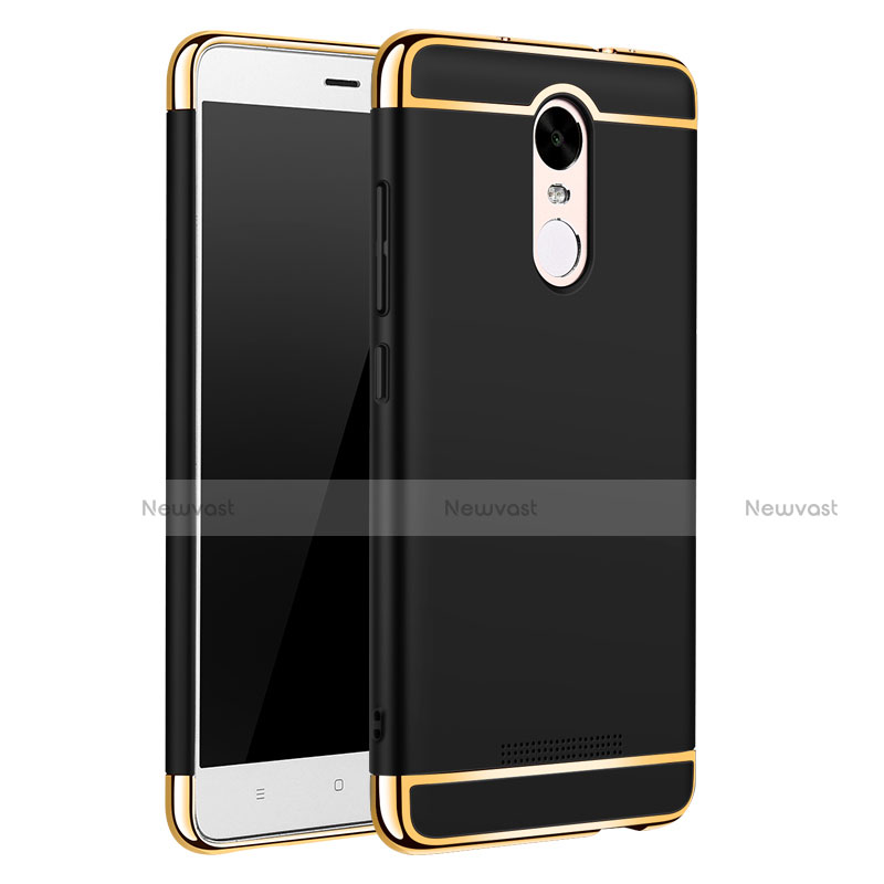 Luxury Metal Frame and Plastic Back Cover Case M01 for Xiaomi Redmi Note 3 Black