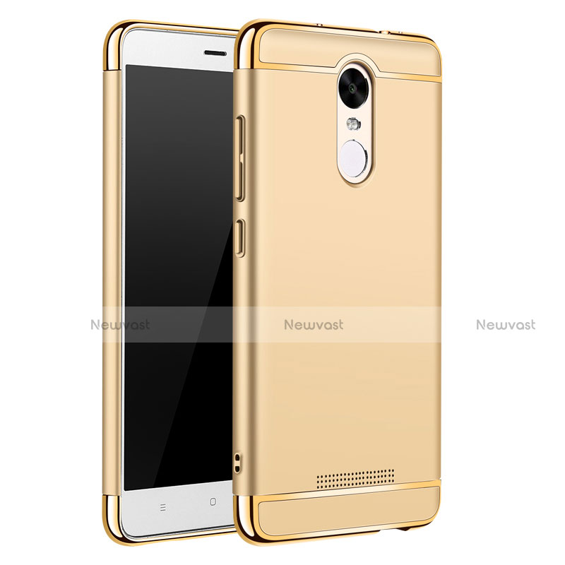 Luxury Metal Frame and Plastic Back Cover Case M01 for Xiaomi Redmi Note 3 Gold