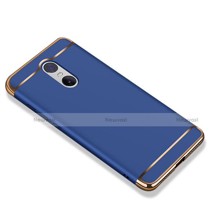 Luxury Metal Frame and Plastic Back Cover Case M01 for Xiaomi Redmi Note 4X High Edition Blue