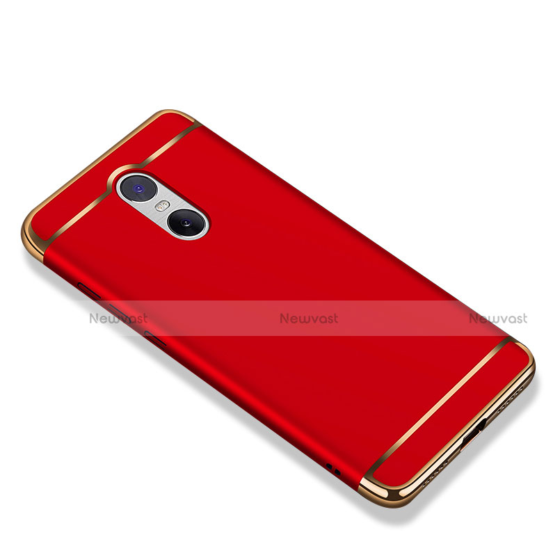 Luxury Metal Frame and Plastic Back Cover Case M01 for Xiaomi Redmi Note 4X High Edition Red