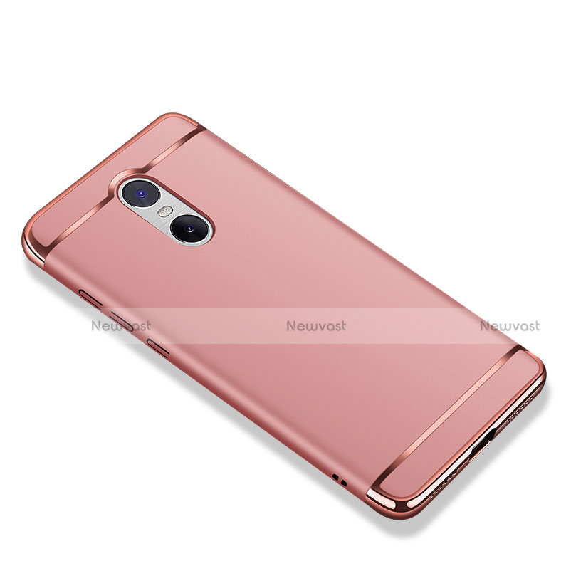 Luxury Metal Frame and Plastic Back Cover Case M01 for Xiaomi Redmi Note 4X High Edition Rose Gold