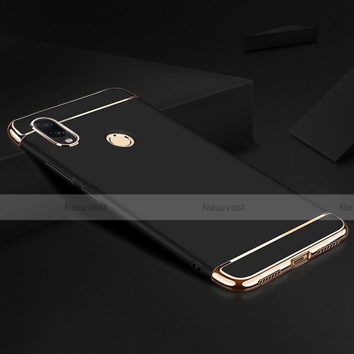 Luxury Metal Frame and Plastic Back Cover Case M01 for Xiaomi Redmi Note 7 Black