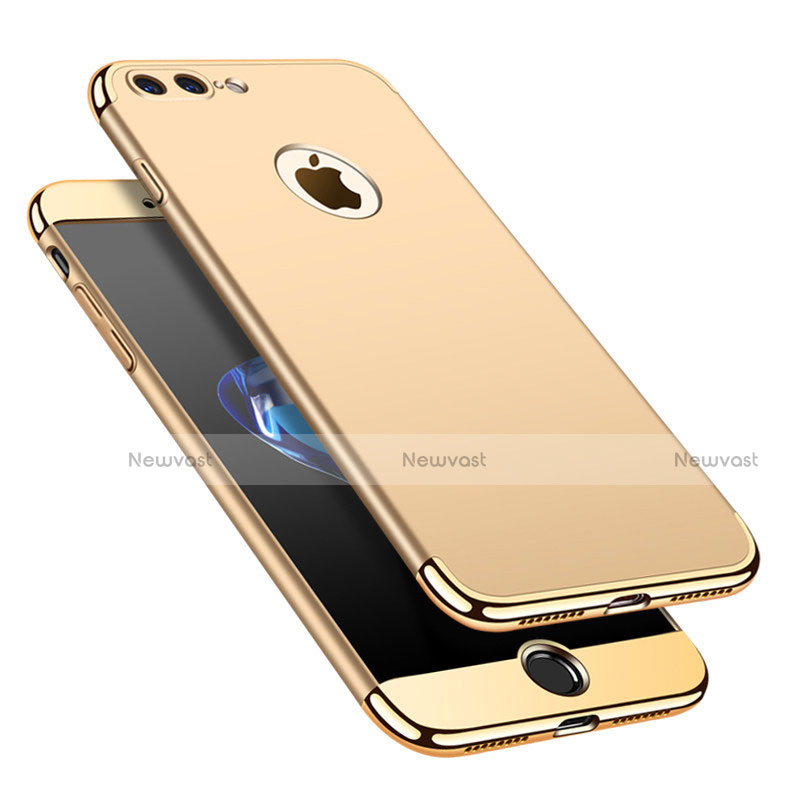 Luxury Metal Frame and Plastic Back Cover Case M02 for Apple iPhone 7 Plus Gold