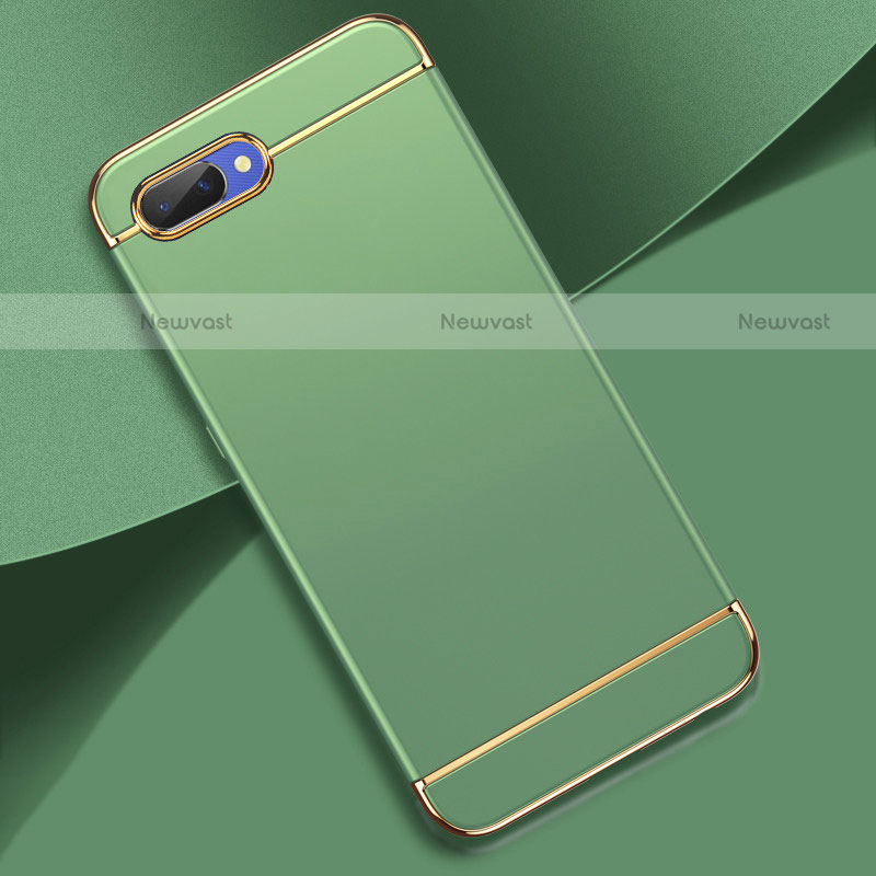 Luxury Metal Frame and Plastic Back Cover Case M02 for Oppo A12e Matcha Green