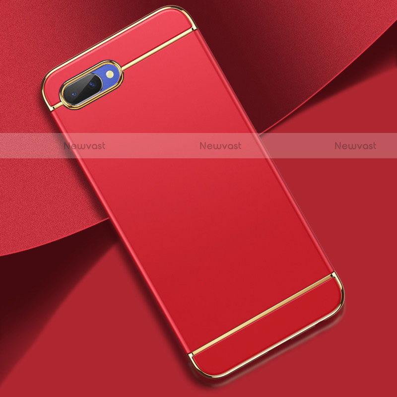 Luxury Metal Frame and Plastic Back Cover Case M02 for Oppo A12e Red