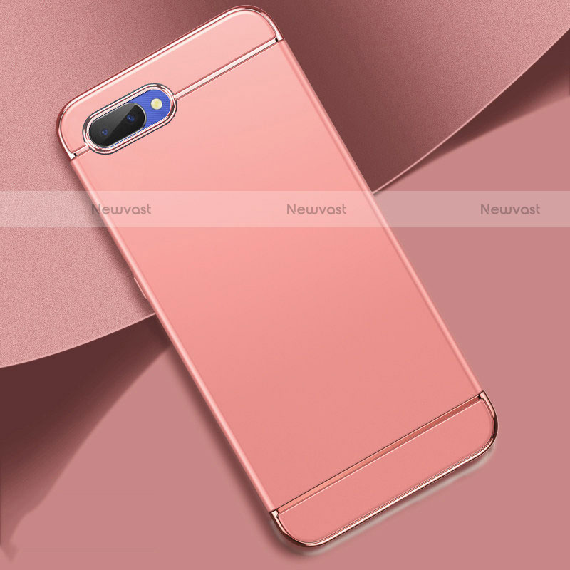 Luxury Metal Frame and Plastic Back Cover Case M02 for Oppo A12e Rose Gold