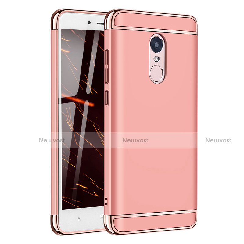 Luxury Metal Frame and Plastic Back Cover Case M02 for Xiaomi Redmi Note 4 Rose Gold