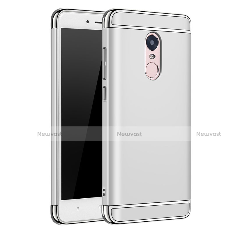 Luxury Metal Frame and Plastic Back Cover Case M02 for Xiaomi Redmi Note 4X High Edition Silver