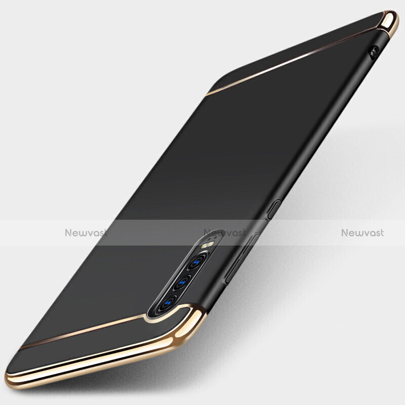 Luxury Metal Frame and Plastic Back Cover Case M03 for Huawei P30 Black