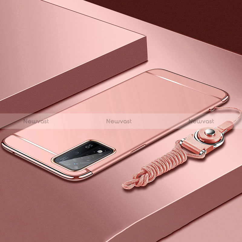 Luxury Metal Frame and Plastic Back Cover Case P01 for Oppo A93s 5G