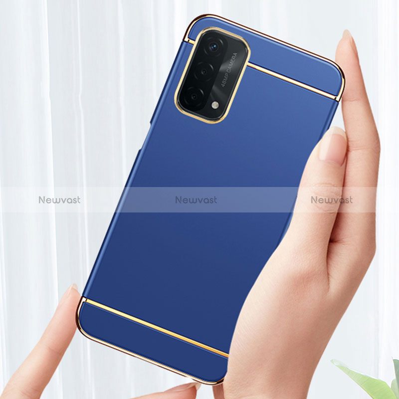 Luxury Metal Frame and Plastic Back Cover Case P02 for Oppo A74 5G