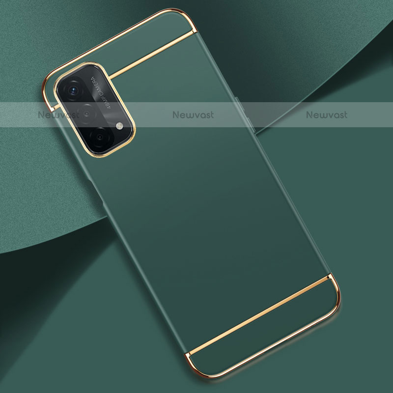 Luxury Metal Frame and Plastic Back Cover Case P02 for Oppo A93 5G Midnight Green