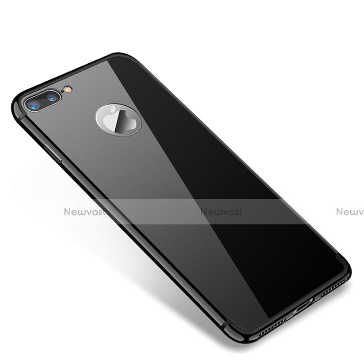 Luxury Metal Frame and Plastic Back Cover Case T01 for Apple iPhone 8 Plus Black