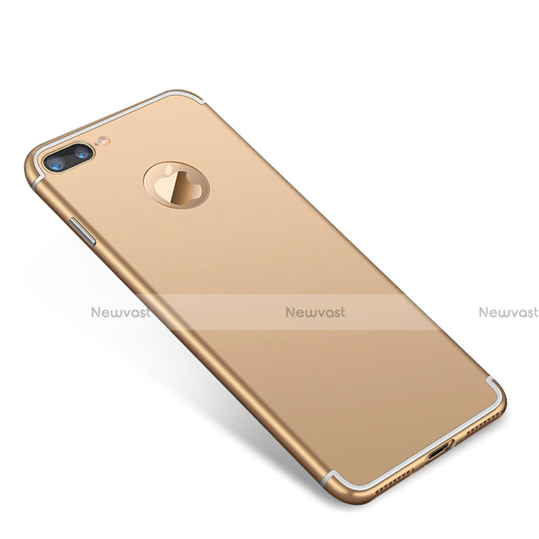 Luxury Metal Frame and Plastic Back Cover Case T01 for Apple iPhone 8 Plus Gold