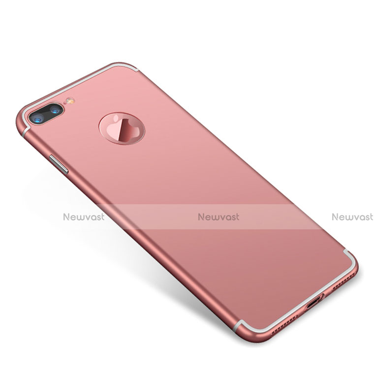 Luxury Metal Frame and Plastic Back Cover Case T01 for Apple iPhone 8 Plus Rose Gold