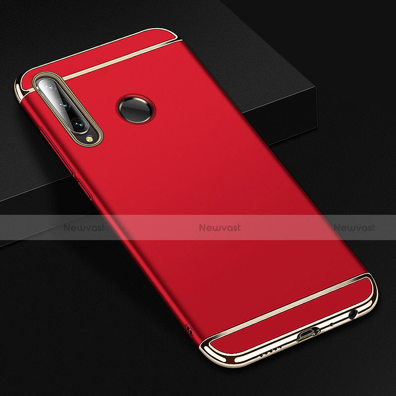 Luxury Metal Frame and Plastic Back Cover Case T01 for Huawei Honor 20 Lite Red