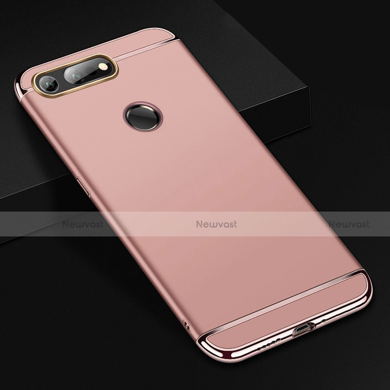 Luxury Metal Frame and Plastic Back Cover Case T01 for Huawei Honor V20 Rose Gold