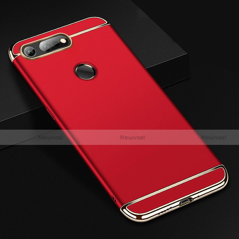 Luxury Metal Frame and Plastic Back Cover Case T01 for Huawei Honor View 20 Red