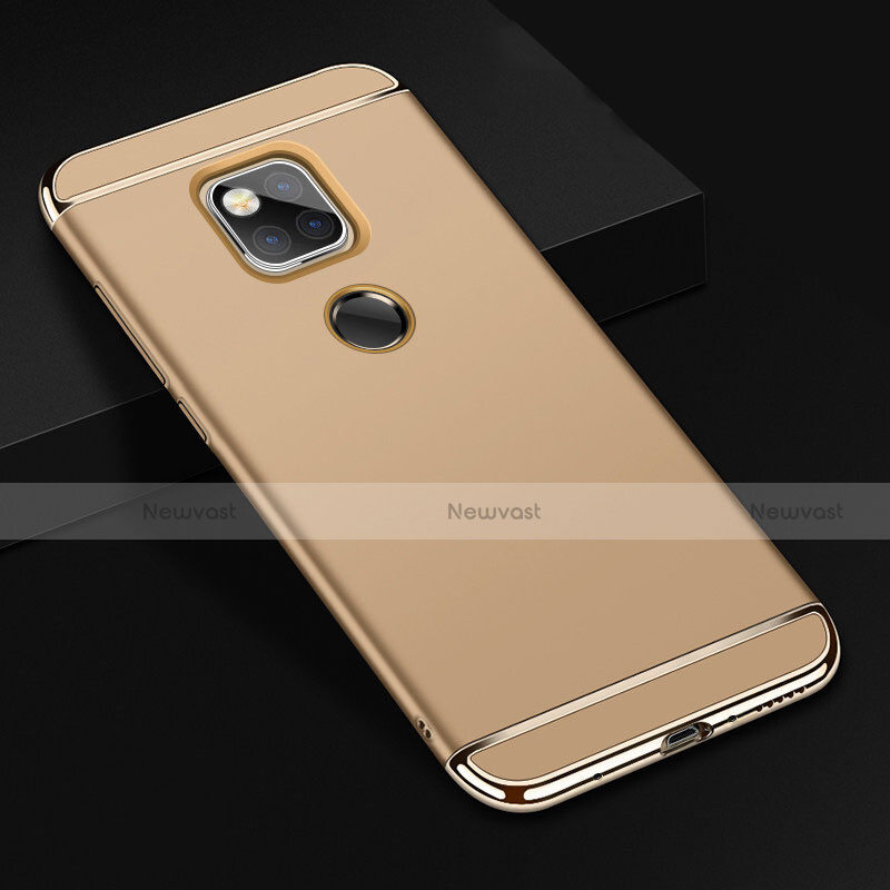 Luxury Metal Frame and Plastic Back Cover Case T01 for Huawei Mate 20 X 5G Gold