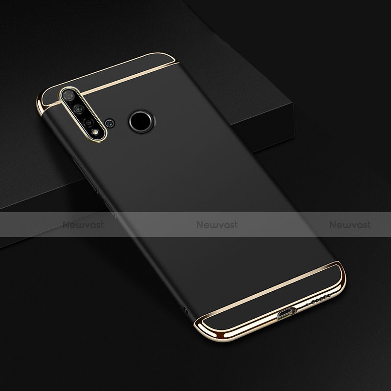 Luxury Metal Frame and Plastic Back Cover Case T01 for Huawei Nova 5i Black