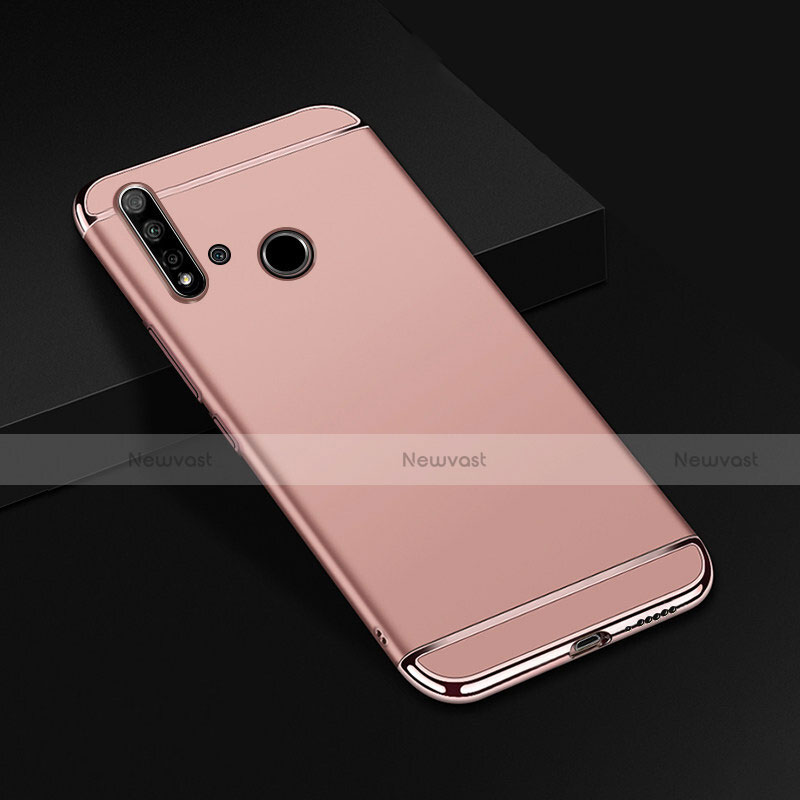 Luxury Metal Frame and Plastic Back Cover Case T01 for Huawei Nova 5i Rose Gold