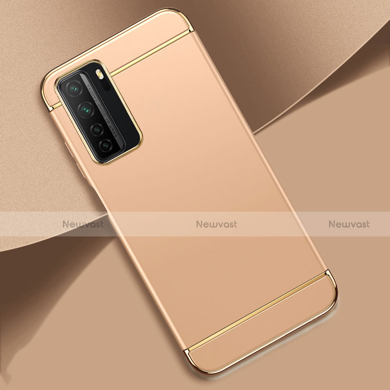 Luxury Metal Frame and Plastic Back Cover Case T01 for Huawei Nova 7 SE 5G Gold