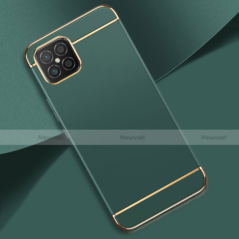 Luxury Metal Frame and Plastic Back Cover Case T01 for Huawei Nova 8 SE 5G Midnight Green